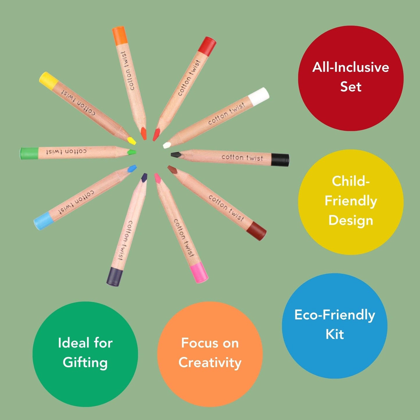Bright Mix Watercolour Pencils Gift Set in Reusable Tin