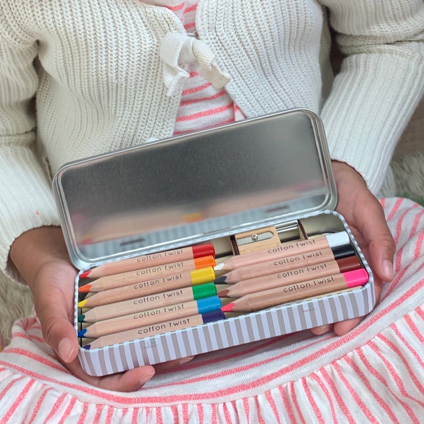 Bright Mix Watercolour Pencils Gift Set in Reusable Tin