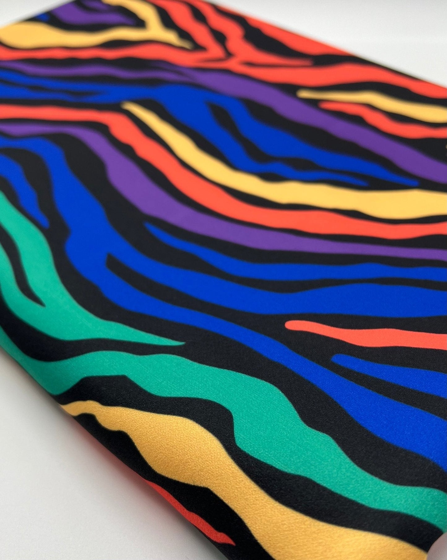 Bright Multi Animal Printed Scuba Crepe Jersey Fabric 4 Way Stretch