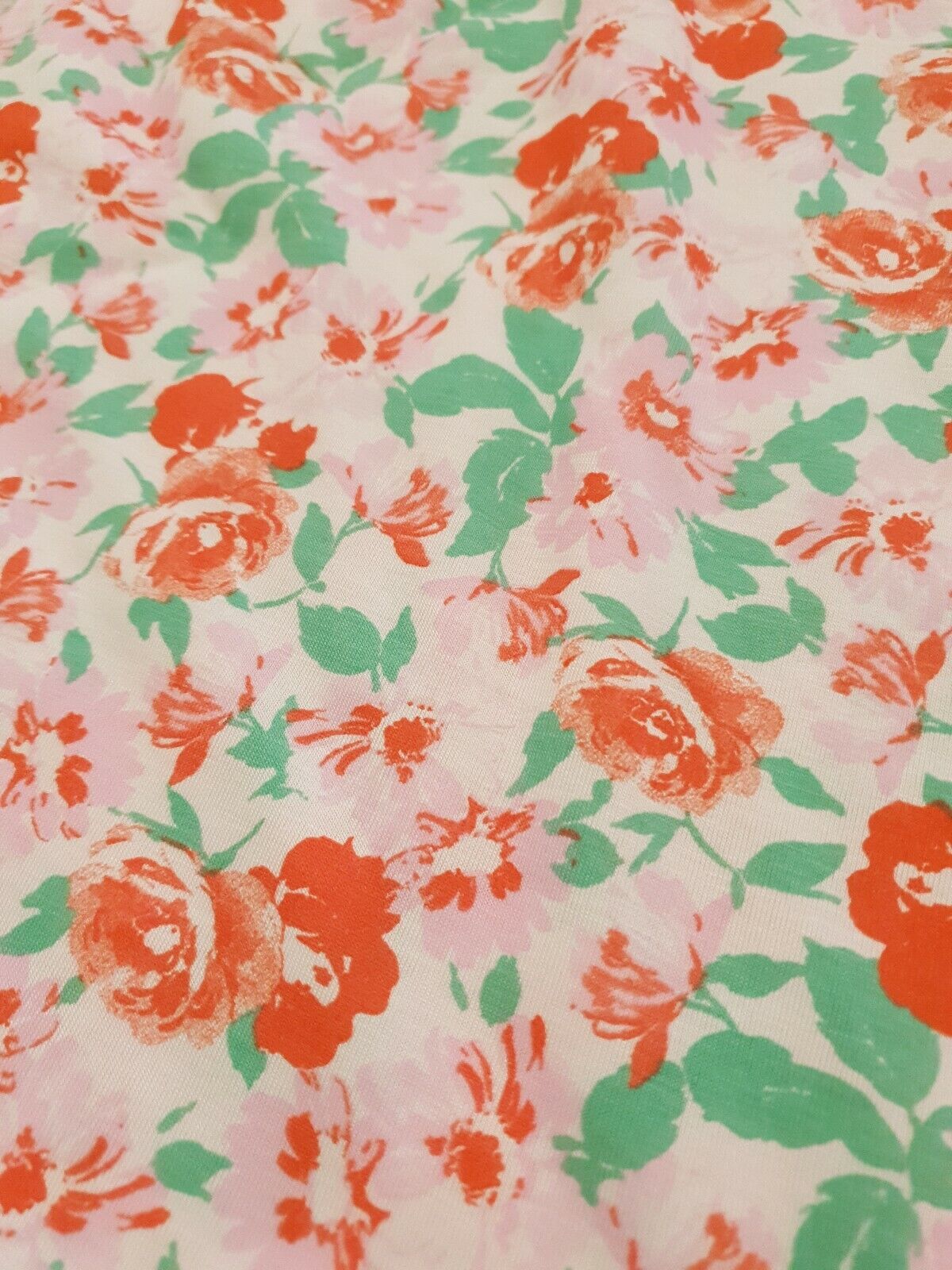 Bright Multi Floral Print Viscose Elastane Fabric