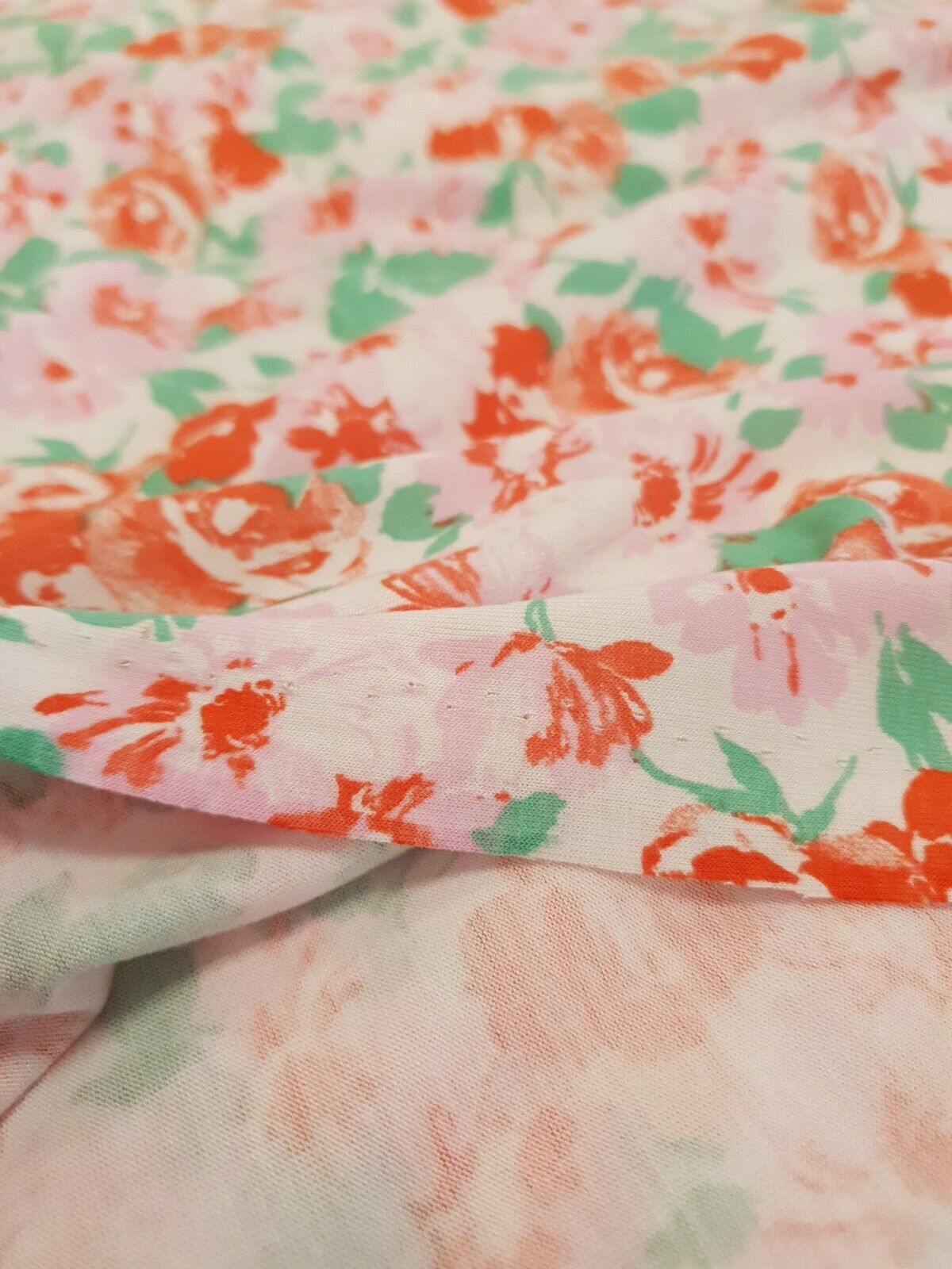 Bright Multi Floral Print Viscose Elastane Fabric