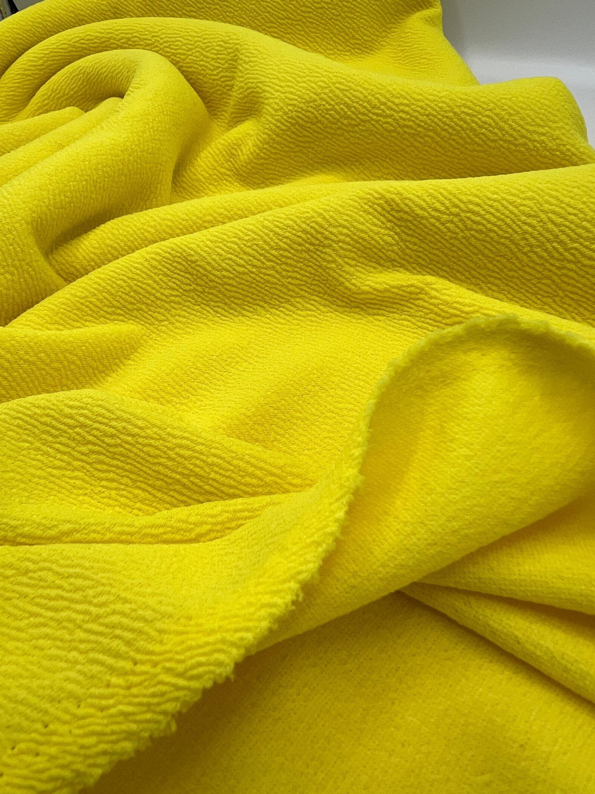 Plain Bright Yellow Liverpool Bullet Stretch Fabric