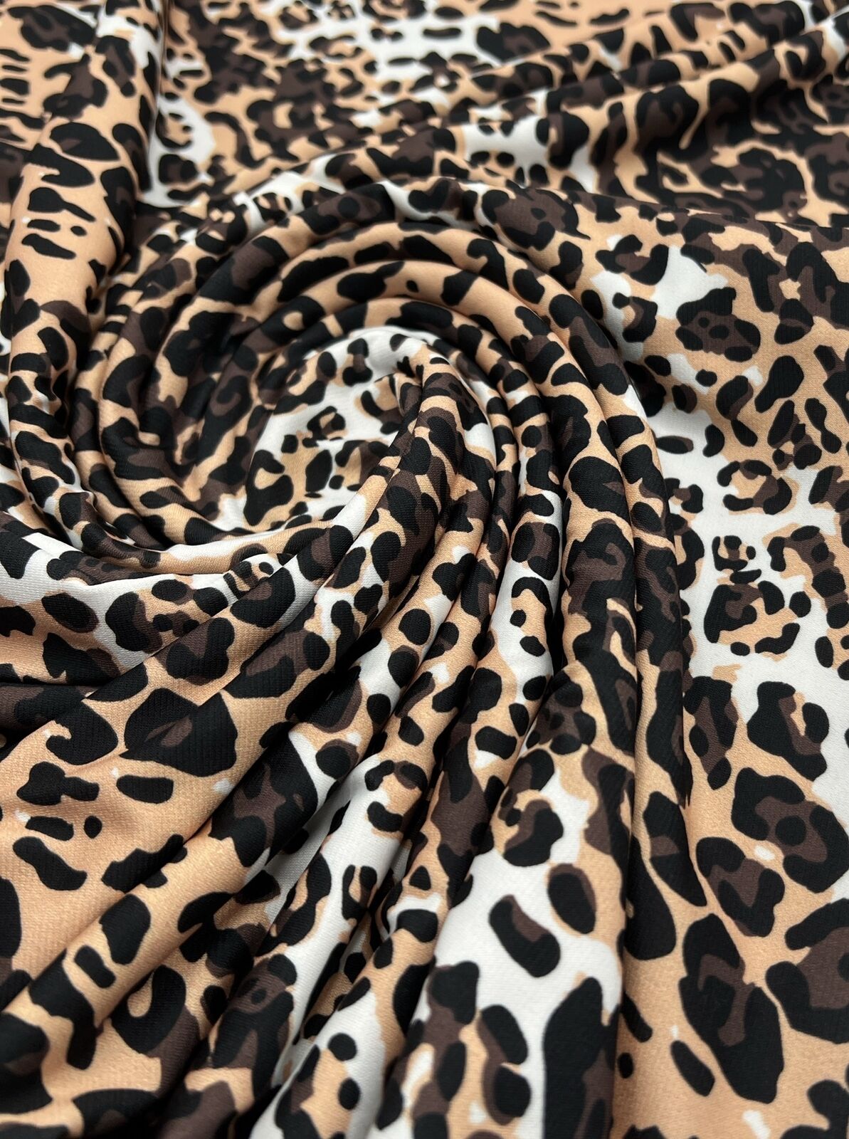 Brown Animal Print ITY Fabric