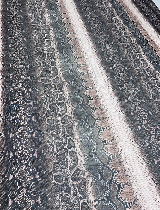 Brown Animal Snake Mesh Fabric Stretch
