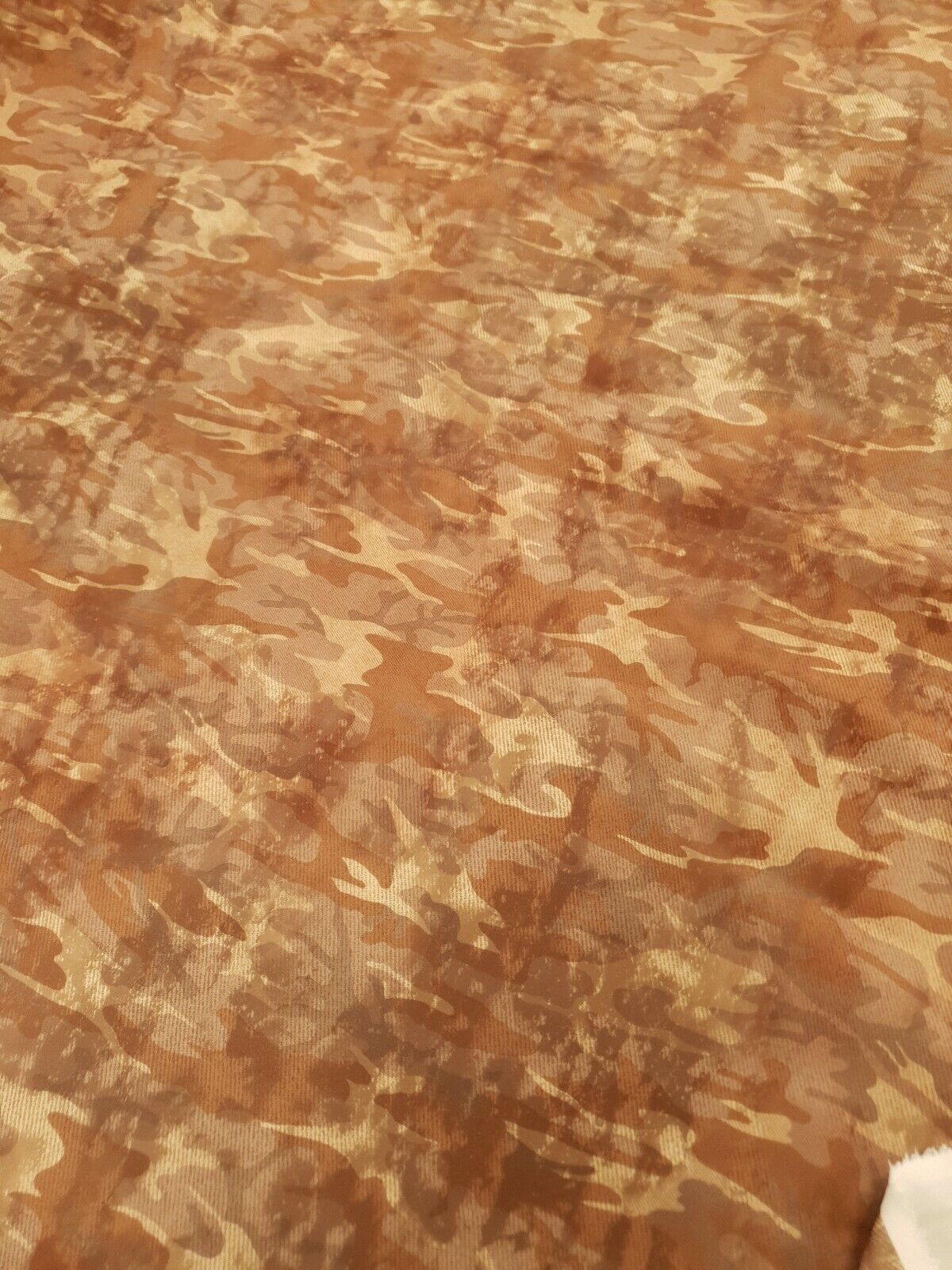 Brown Camo Printed Plain Scuba 4 Way Stretch Jersey Fabric