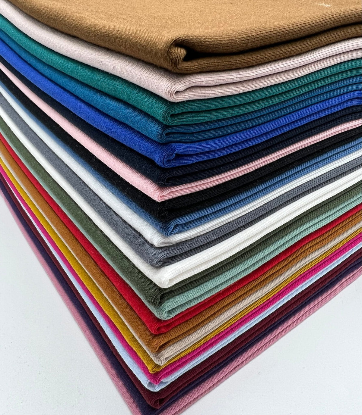Brown Cotton Stretch Jersey 240 GSM 92/8 Lycra 4 Way Stretch