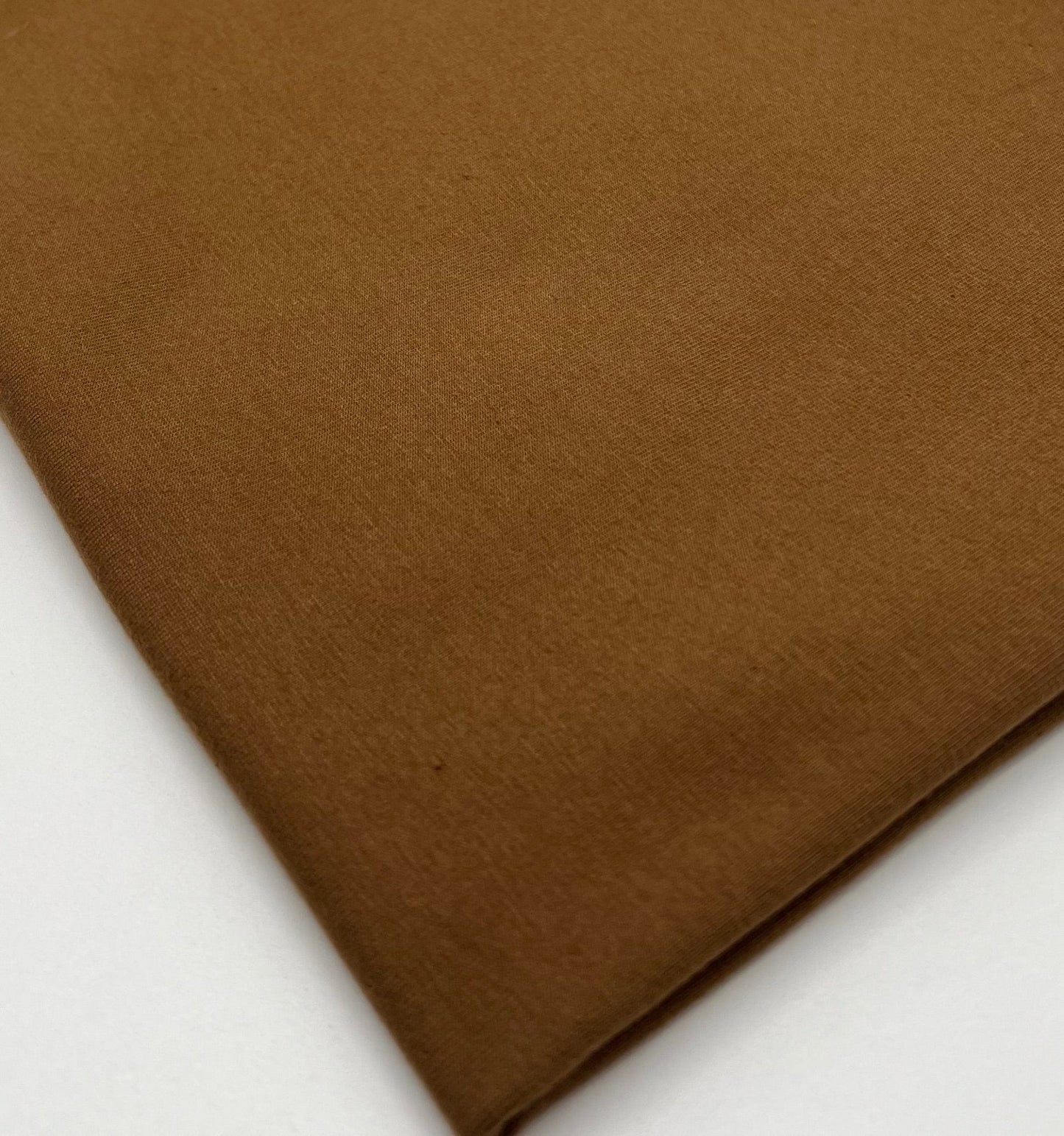 Brown Cotton Stretch Jersey 240 GSM 92/8 Lycra 4 Way Stretch