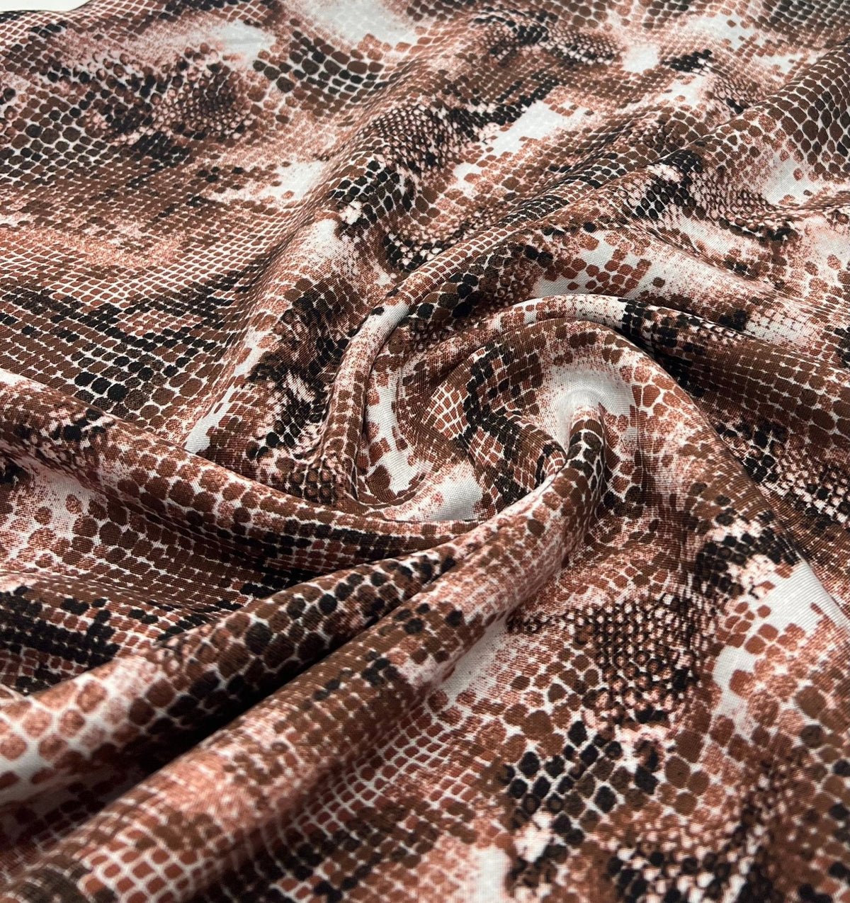 Brown Mix 100% Viscose Non Stretch Fabric