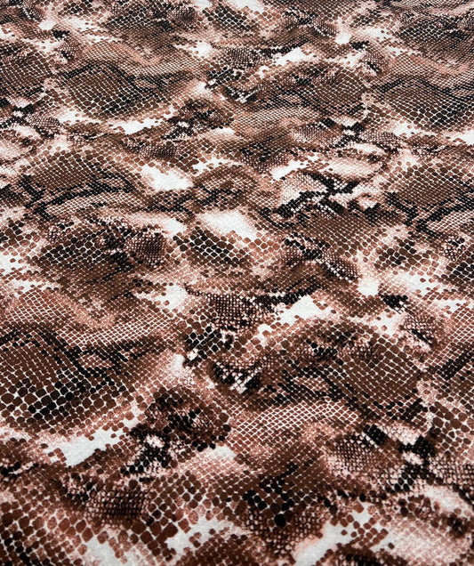 Brown Mix 100% Viscose Non Stretch Fabric
