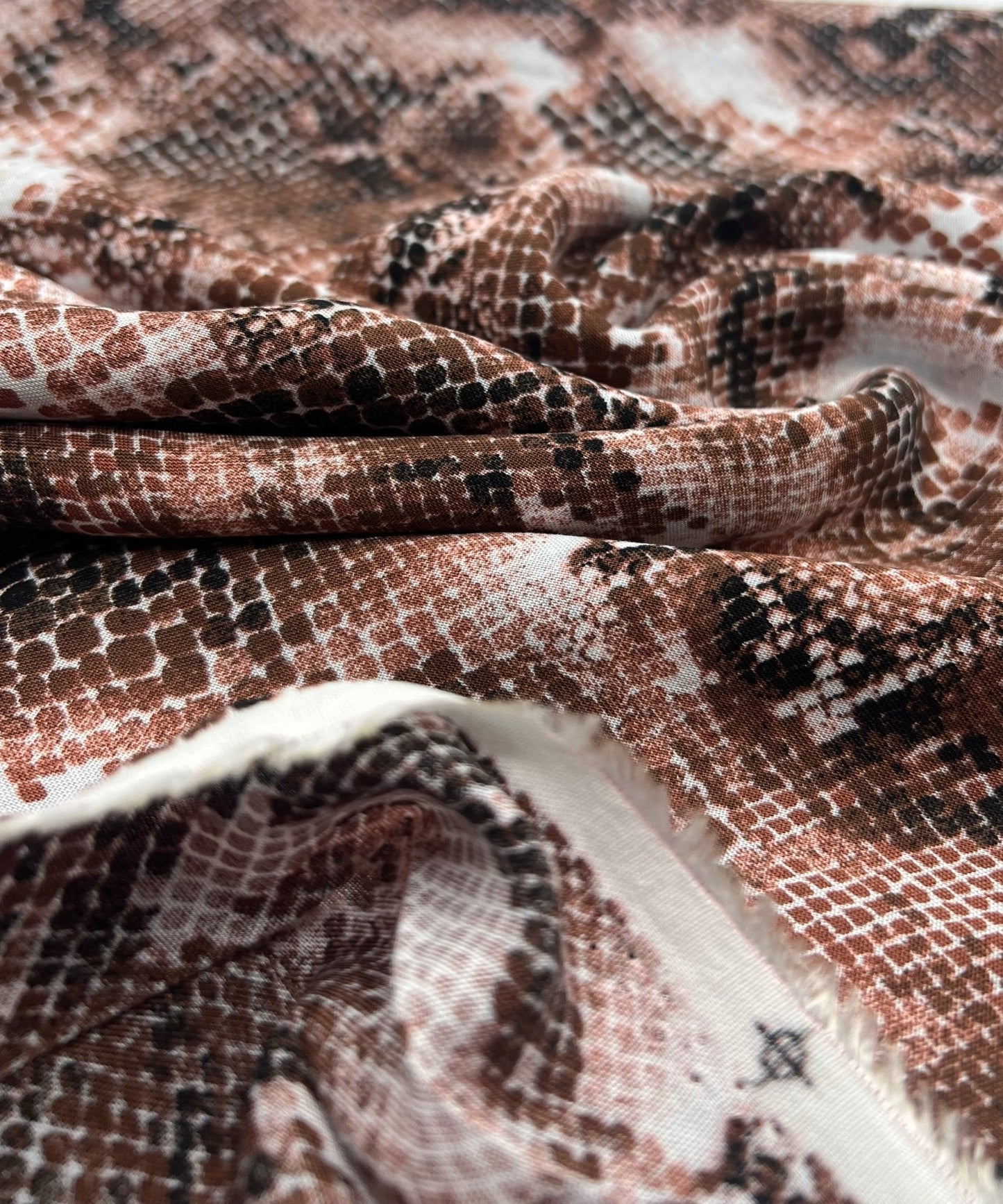 Brown Mix 100% Viscose Non Stretch Fabric