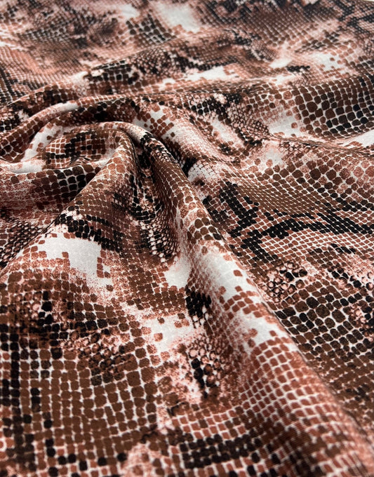 Brown Mix 100% Viscose Non Stretch Fabric