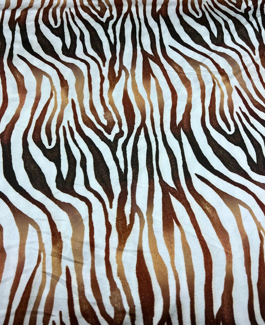 Brown Zebra Swimwear / Sportswear 4 Way Stretch Fabric