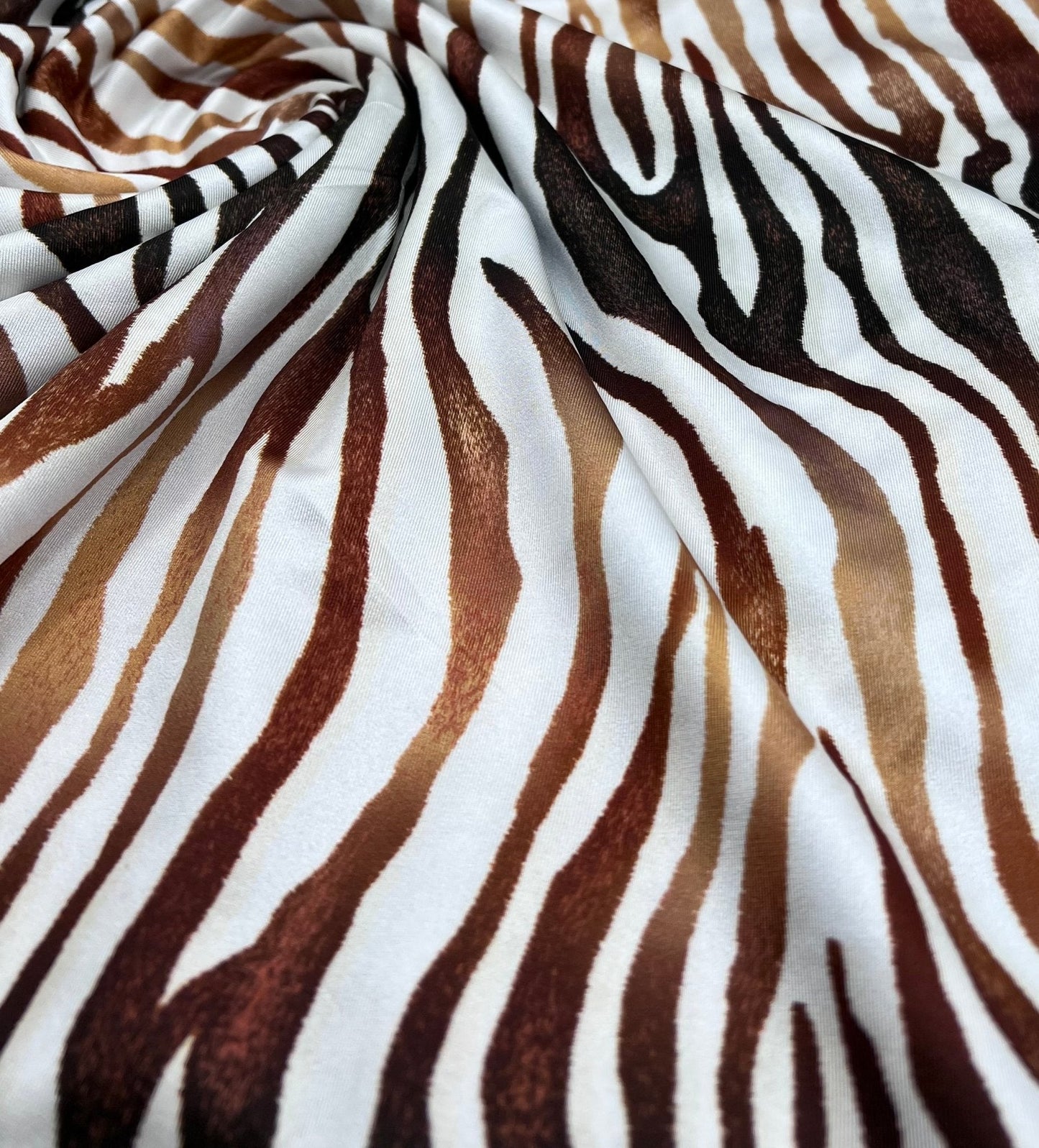 Brown Zebra Swimwear / Sportswear 4 Way Stretch Fabric