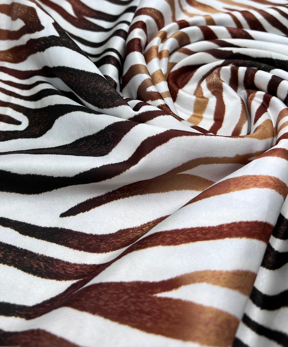 Brown Zebra Swimwear / Sportswear 4 Way Stretch Fabric