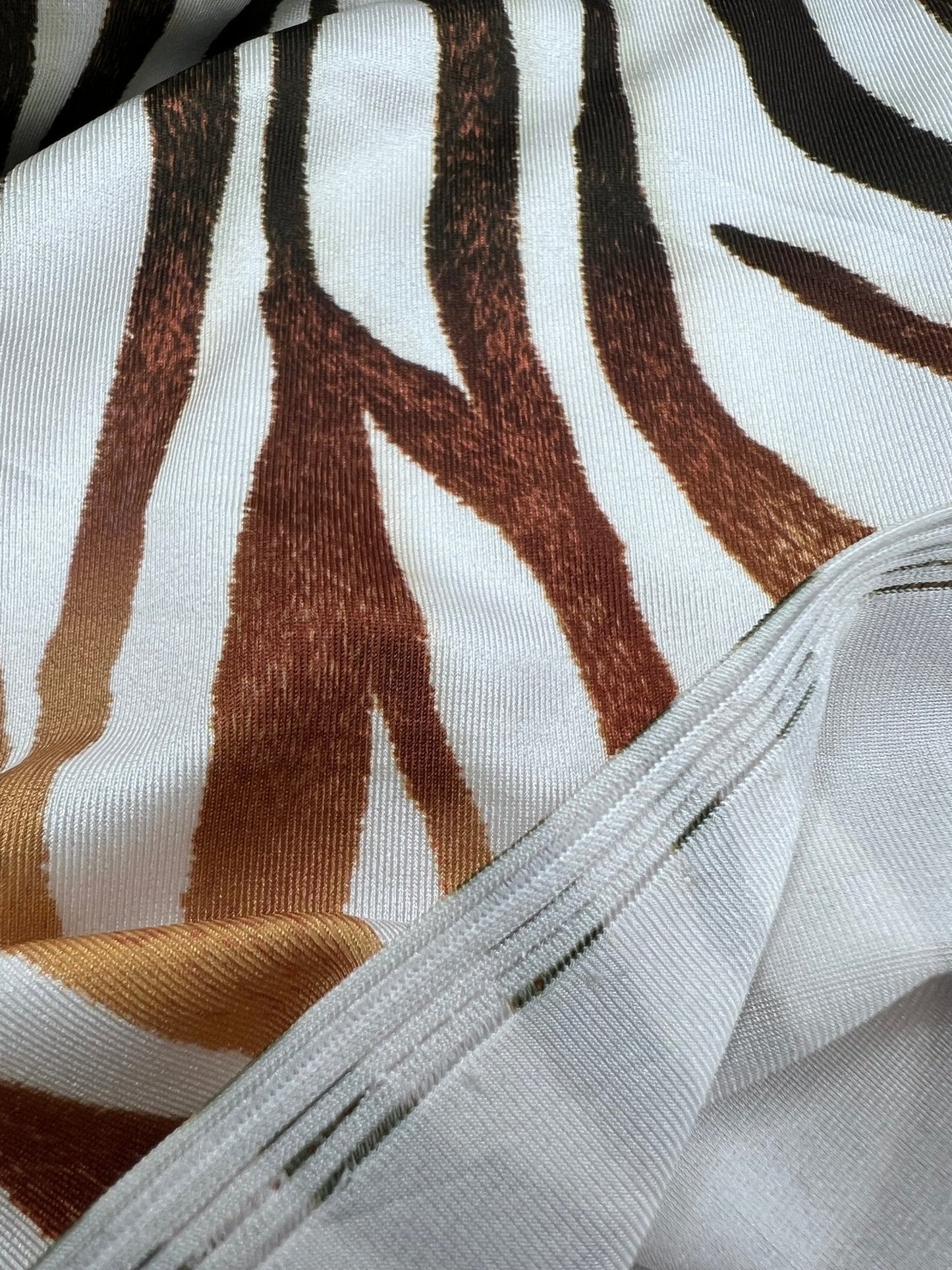 Brown Zebra Swimwear / Sportswear 4 Way Stretch Fabric