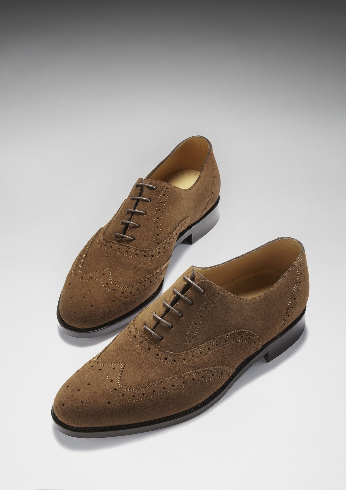 Brown Suede Brogues, Welted Leather Sole