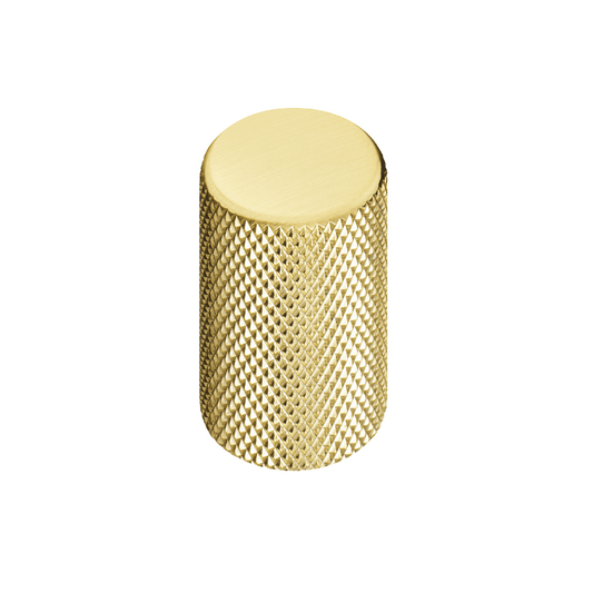 Broxburn Knurled Knob Handle – Brushed Brass Knurled Cabinet & Drawer Pull