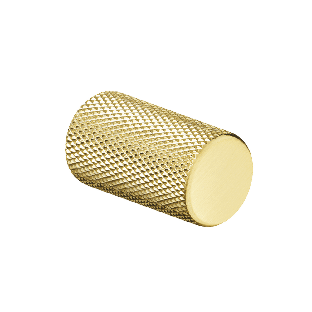 Broxburn Knurled Knob Handle – Brushed Brass Knurled Cabinet & Drawer Pull