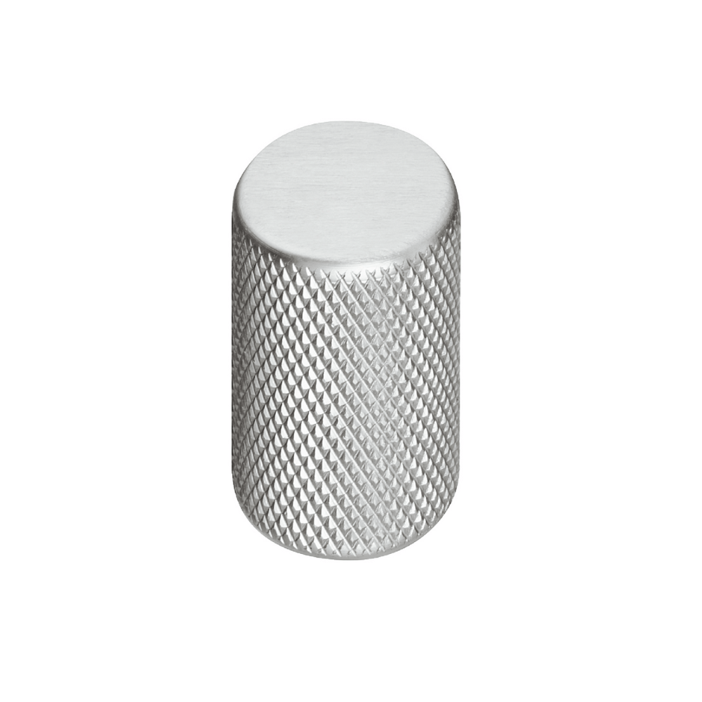Broxburn Knurled Knob Handle – Stainless Steel Effect Knurled Cabinet & Drawer Pull