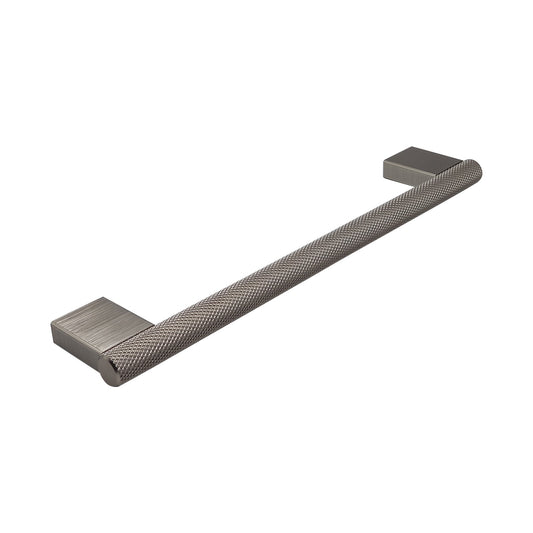 Broxburn Knurled Mini Bar Handle – Stainless Steel Effect 256mm Cabinet, Drawer & Cupboard Pull