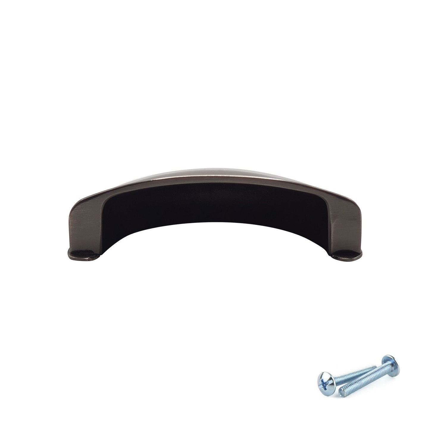 Brushed Nickel Cup Handle – 79mm Cabinet Drawer Pull (64mm Centres) | M4TEC VG3 Series
