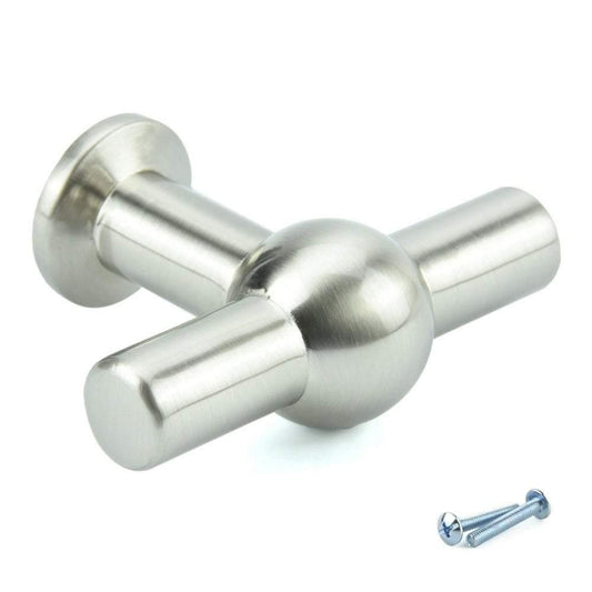 M4TEC Trossach P9 Brushed Nickel Cupboard Knob – Modern Zinc Alloy Cabinet Knob (22×60mm)