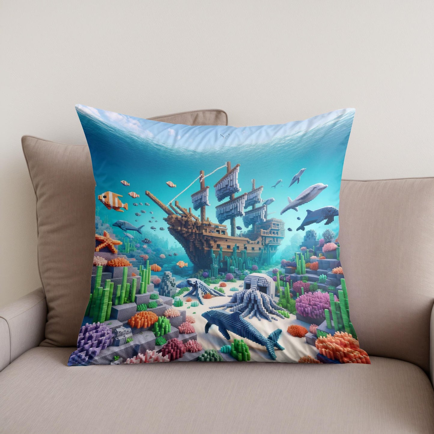 Ocean Depths Cotton Cushion