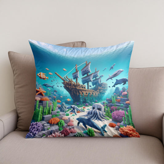 Ocean Depths Cotton Cushion