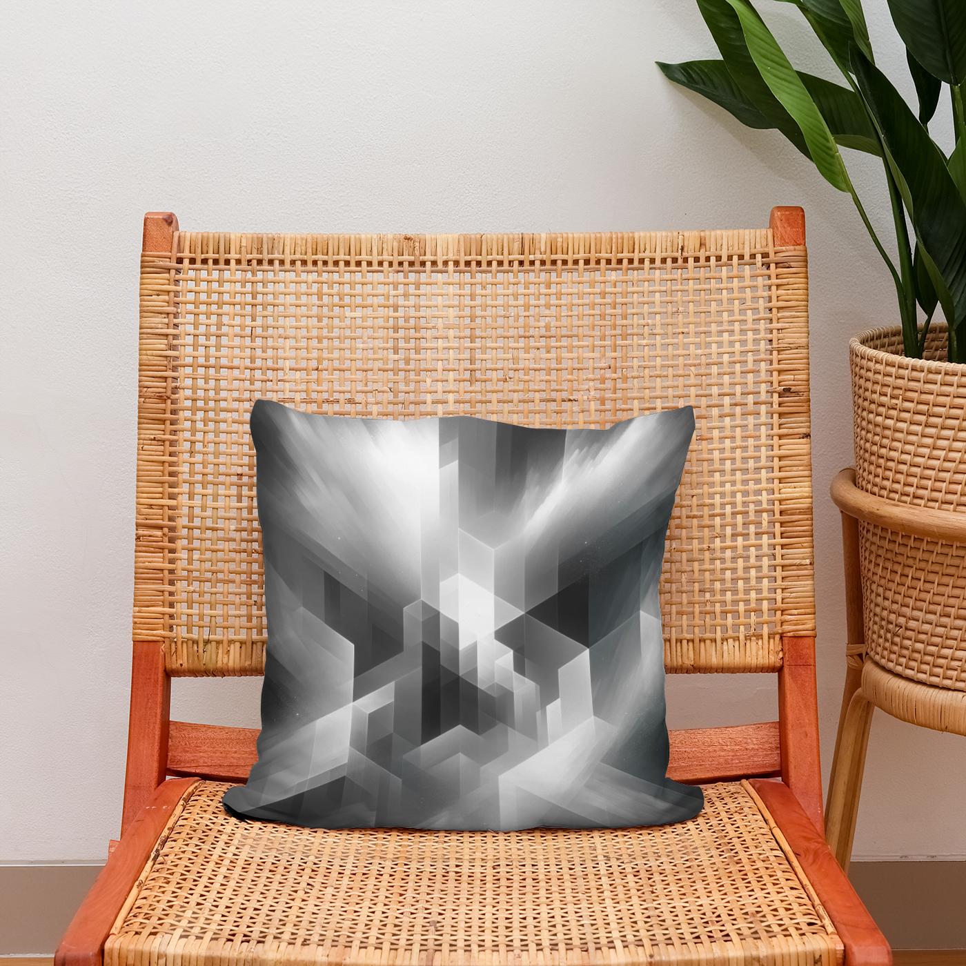 Monochrome Mystique Cotton Cushion