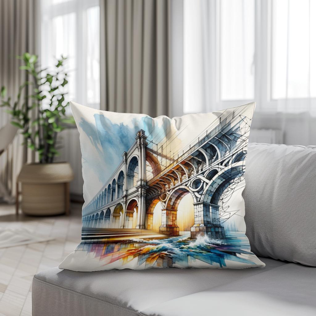 Temporal Bridge Cotton Cushion