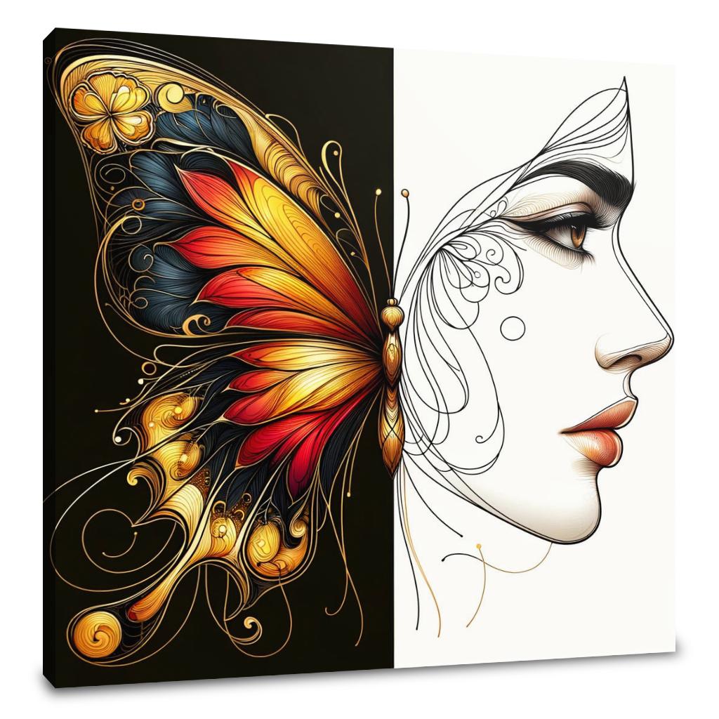 Elegance and Contrast Canvas