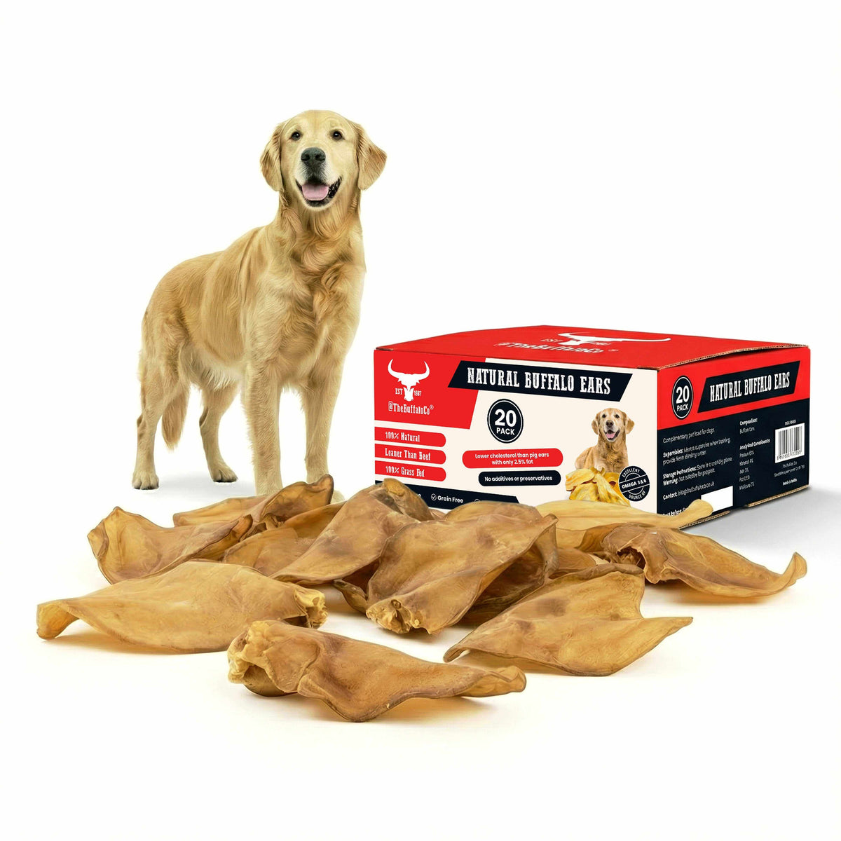 Buffalo Ears - Dog Treats - 10 Ears Pack