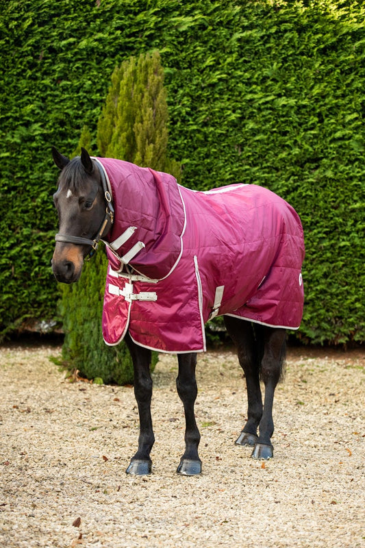 100g Stable Rug With Detachable Neck - Burgundy