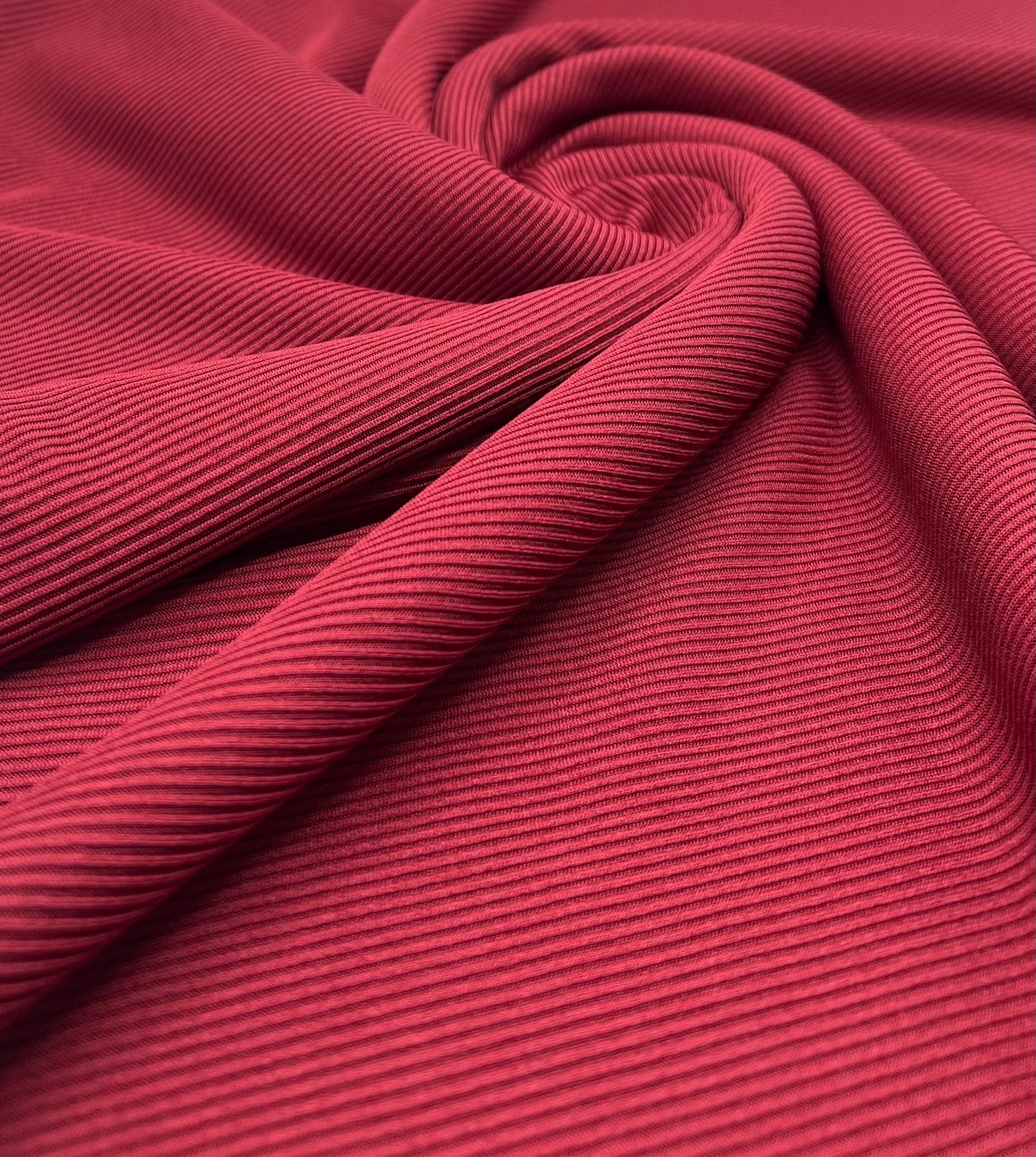 Burgundy 2X1 Fine Rib Stretch Fabric