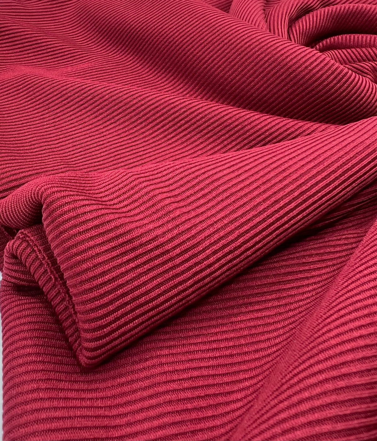 Burgundy 2X1 Fine Rib Stretch Fabric