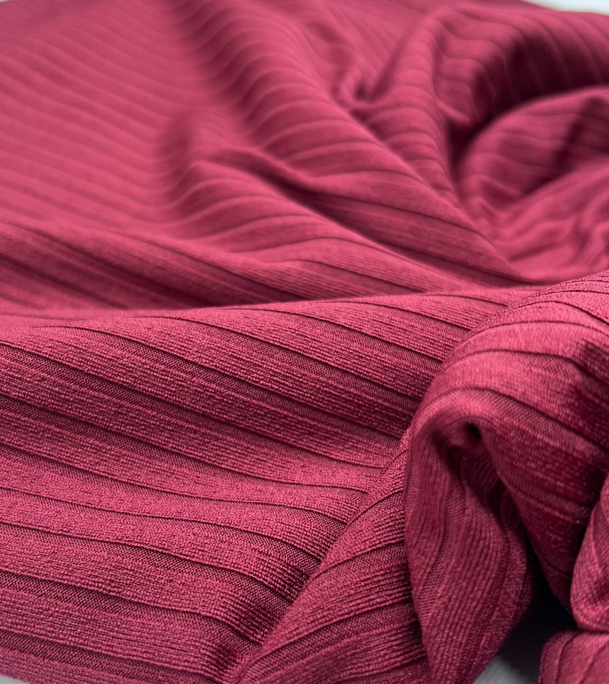 Burgundy 8x4 Wide Rib Stretch Fabric