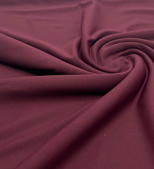 Burgundy Stretch Jersey 220GSM 4 Way Stretch Fabric