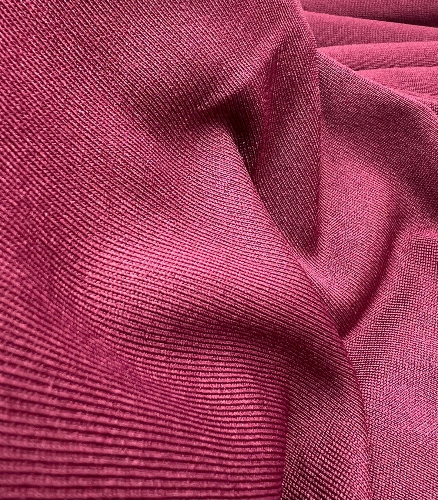 Burgundy Heavy Weight Fine Rib Stretch Fabric 320 GSM