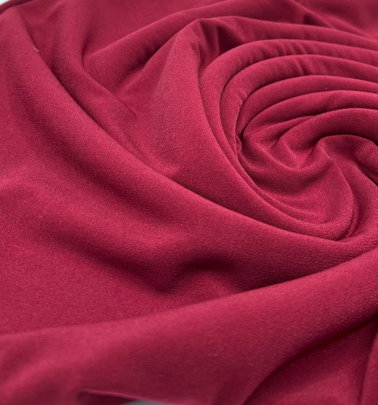 Plain Burgundy ITY Fabric 4 Way Stretch