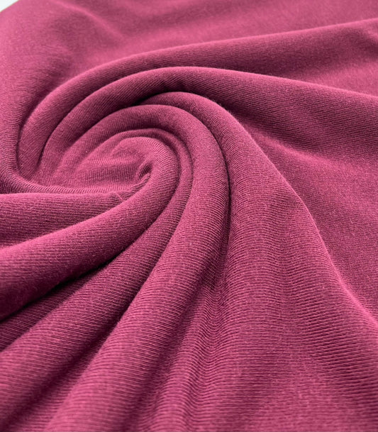 Burgundy Lightweight Melange Knit Stretch Fabric