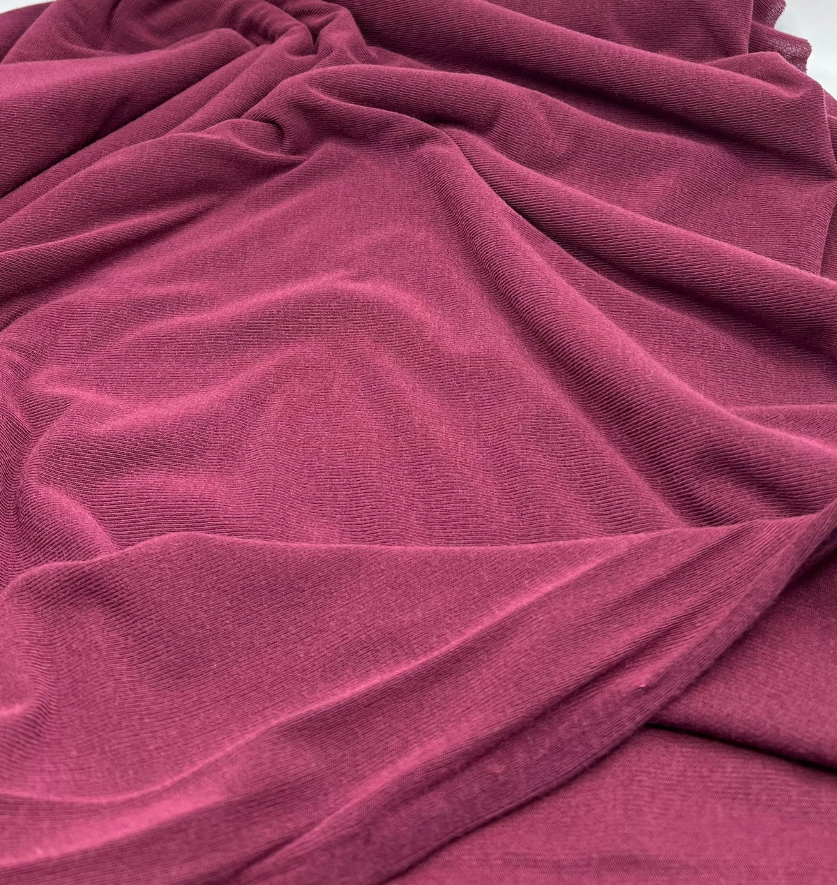 Burgundy Lightweight Melange Knit Stretch Fabric