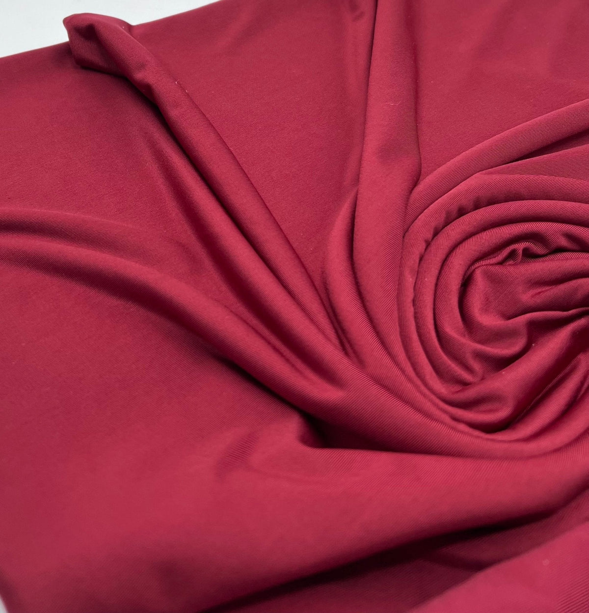 Burgundy Plain Shiny Soft Touch Slinky 4 Way Stretch Fabric
