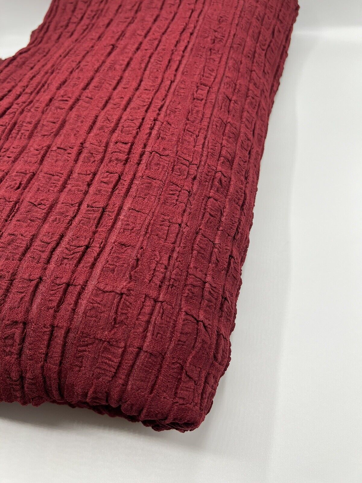 Burgundy Thick Textured 4 Way Stretch Fabric