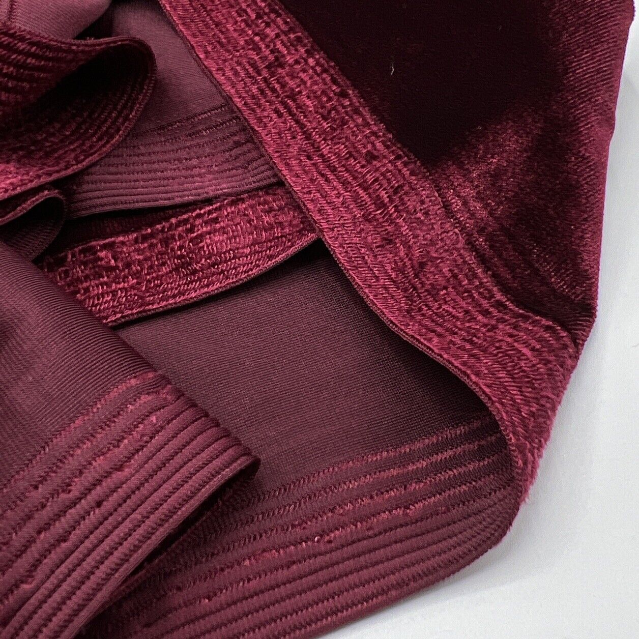 Burgundy Plain Velour Spandex Stretch Fabric