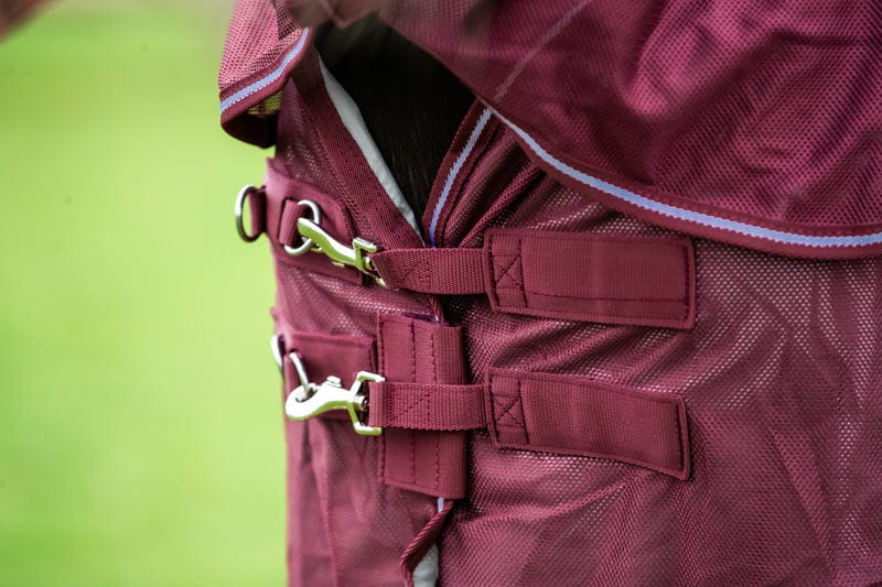 Mesh Fly Rug - Burgundy