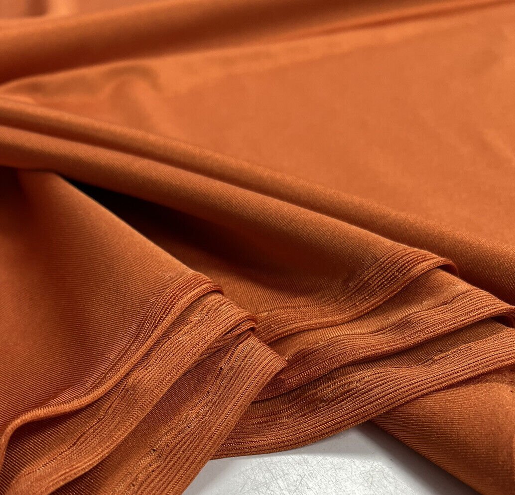 Burnt Orange Swimwear / Sportswear 4 Way Stretch Fabric