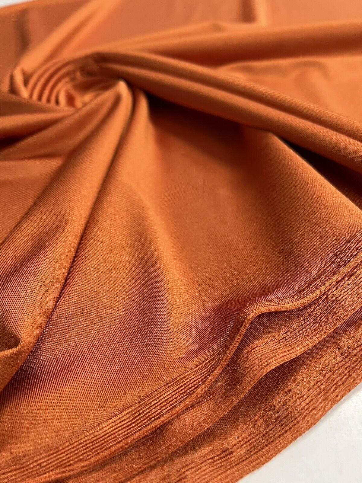 Burnt Orange Swimwear / Sportswear 4 Way Stretch Fabric