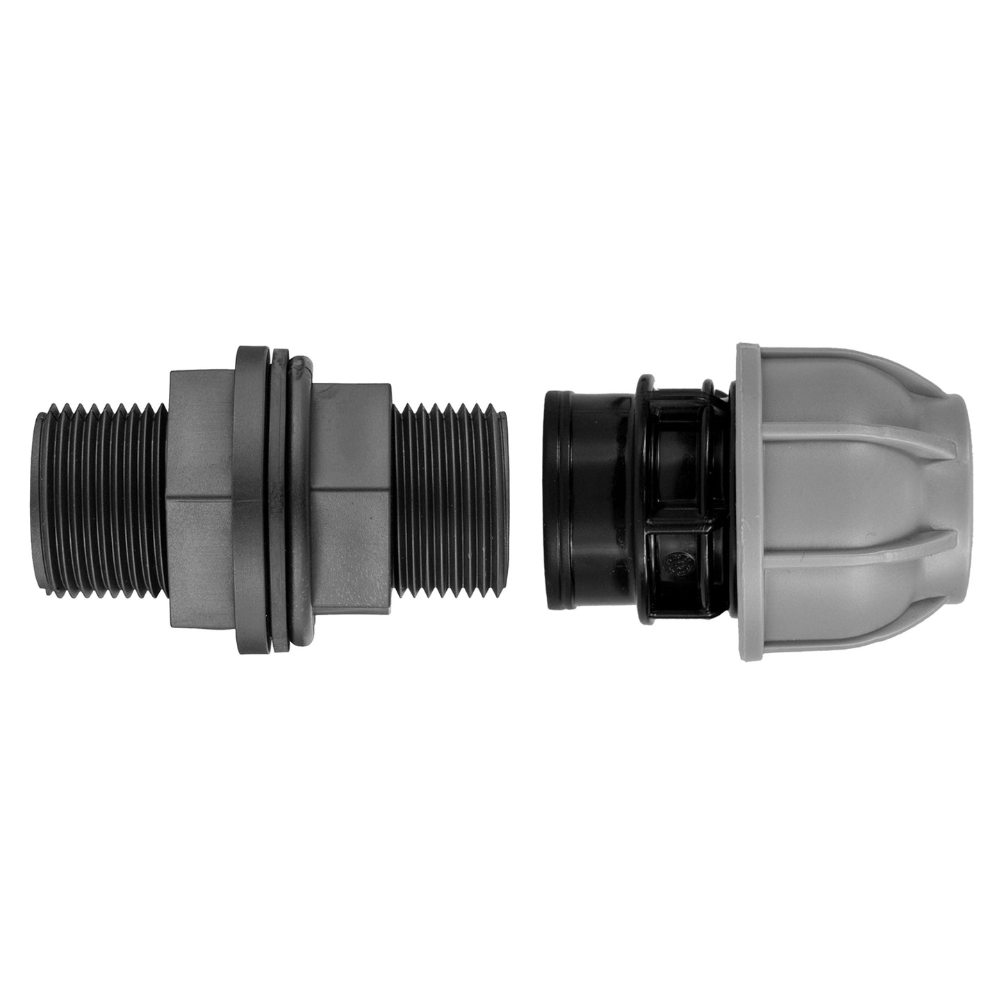¾” BSP Water Butt Fitting with 20mm MDPE Straight