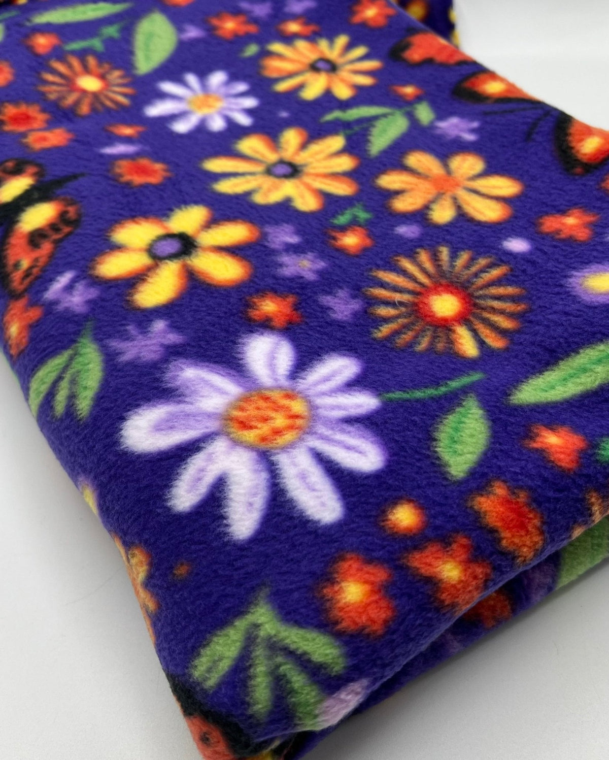 Butterflies Printed Anti-Pil Polar Fleece Fabric Blanket Loungewear