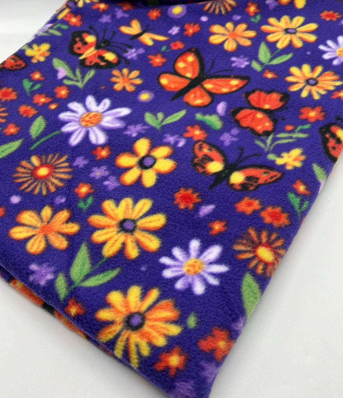 Butterflies Printed Anti-Pil Polar Fleece Fabric Blanket Loungewear